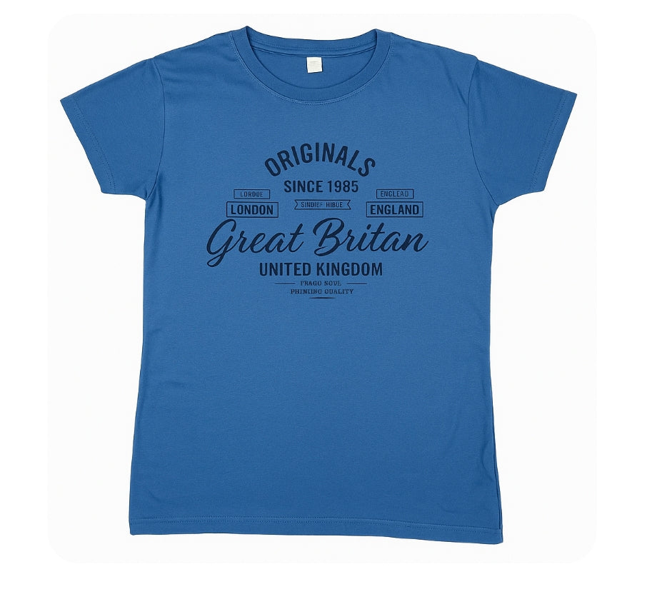 Pijamă bărbați bumbac moale, albastru & gri, 2 piese, tricou mânecă scurtă și pantalon 3/4, confortabilă