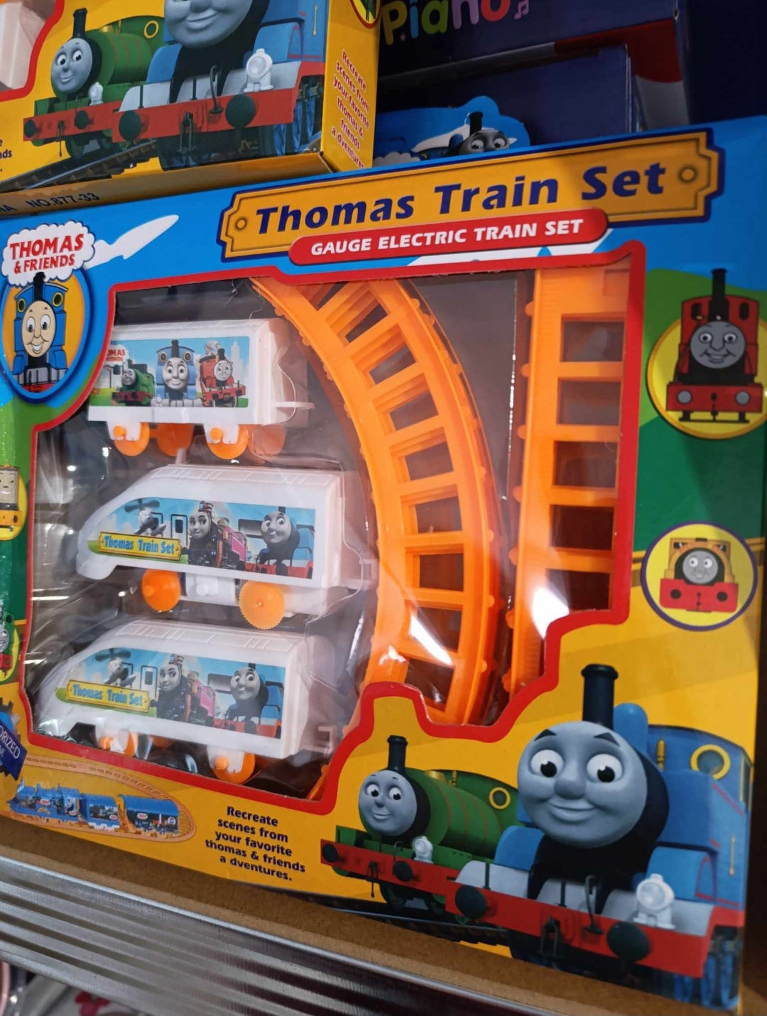 🚂 Trenuleț pe șine pentru copii – set Thomas Train, locomotivă motorizată cu vagoane și sine 💕