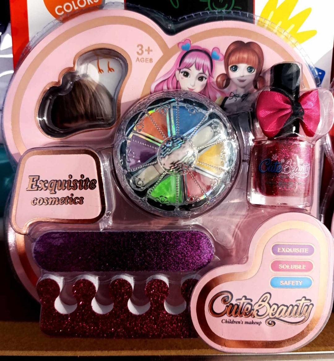 💄 Set de frumusețe pentru fetițe Cute Beauty – machiaj și manichiură, jucărie educativă multicoloră 💕