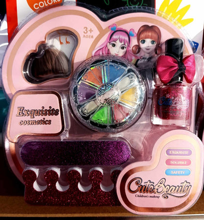 💄 Set de frumusețe pentru fetițe Cute Beauty – machiaj și manichiură, jucărie educativă multicoloră 💕