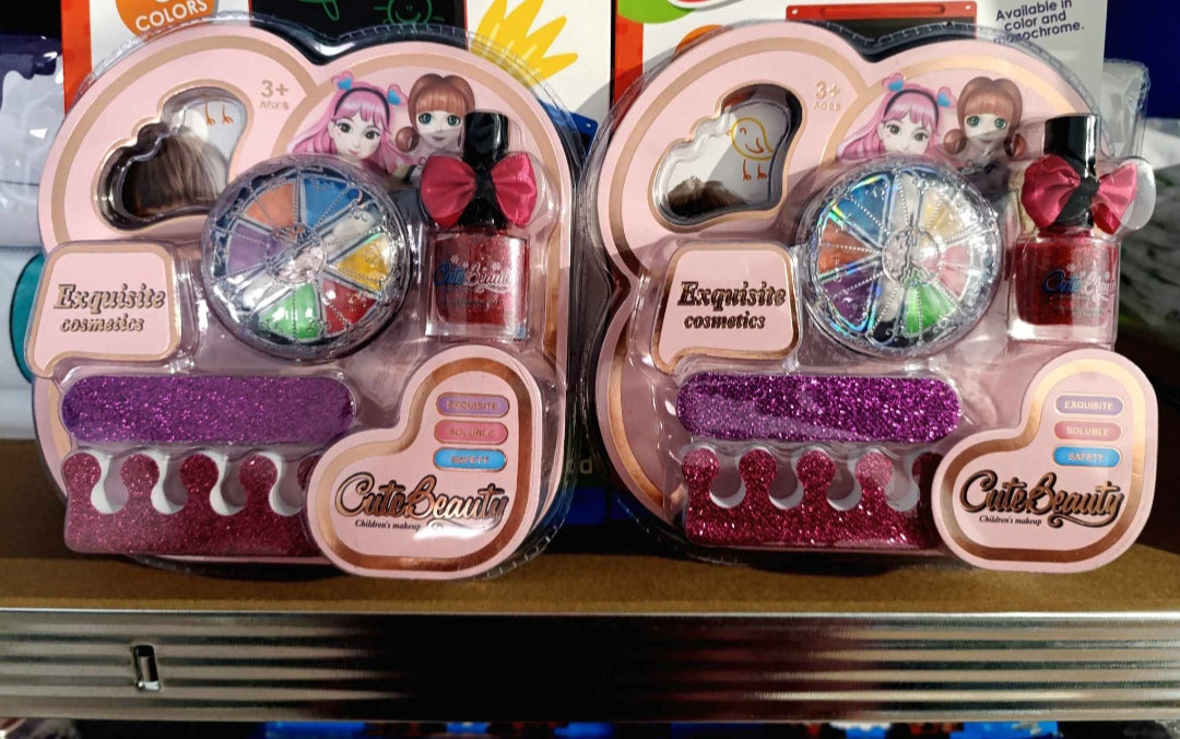 💄 Set de frumusețe pentru fetițe Cute Beauty – machiaj și manichiură, jucărie educativă multicoloră 💕