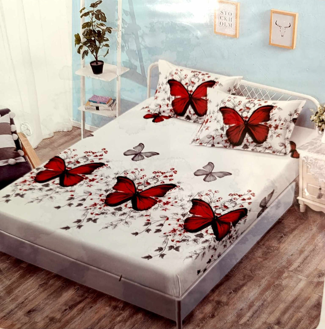 Lanjerie de pat , 3 piese , bumbac finet