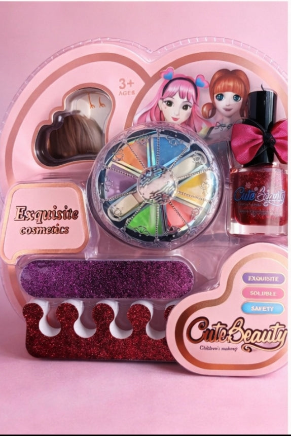 💄 Set de frumusețe pentru fetițe Cute Beauty – machiaj și manichiură, jucărie educativă multicoloră 💕