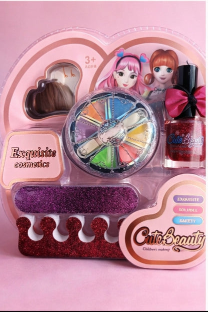 💄 Set de frumusețe pentru fetițe Cute Beauty – machiaj și manichiură, jucărie educativă multicoloră 💕