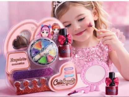 💄 Set de frumusețe pentru fetițe Cute Beauty – machiaj și manichiură, jucărie educativă multicoloră 💕