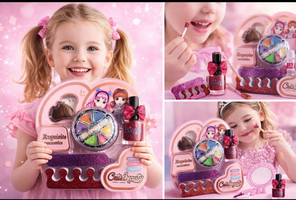 💄 Set de frumusețe pentru fetițe Cute Beauty – machiaj și manichiură, jucărie educativă multicoloră 💕