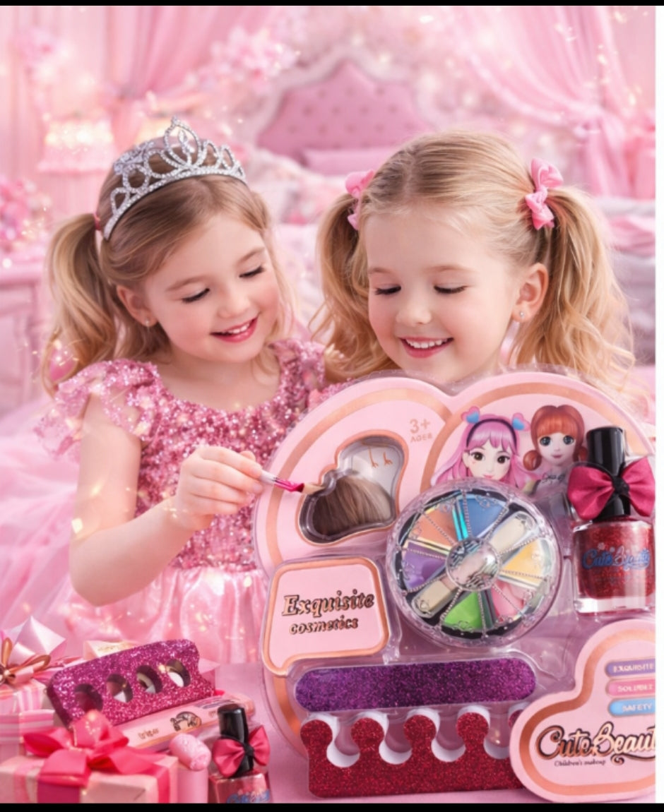 💄 Set de frumusețe pentru fetițe Cute Beauty – machiaj și manichiură, jucărie educativă multicoloră 💕