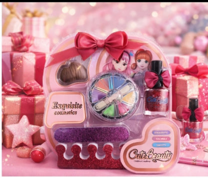 💄 Set de frumusețe pentru fetițe Cute Beauty – machiaj și manichiură, jucărie educativă multicoloră 💕