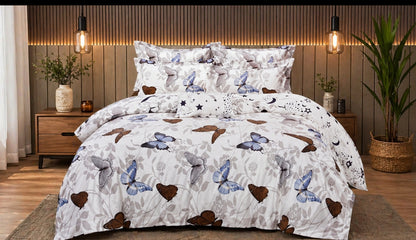 Lenjerie de pat , 6 piese , bumbac finet, pentru pat mare