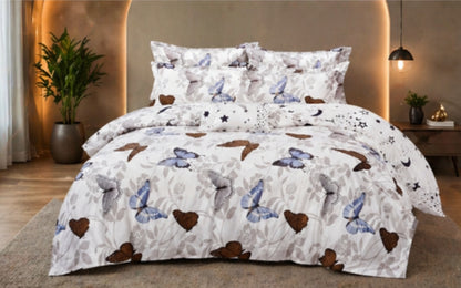 Lenjerie de pat , 6 piese , bumbac finet, pentru pat mare