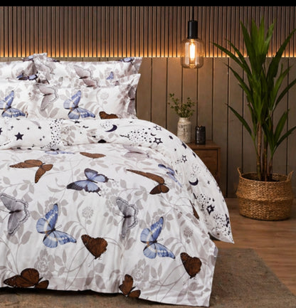 Lenjerie de pat , 6 piese , bumbac finet, pentru pat mare